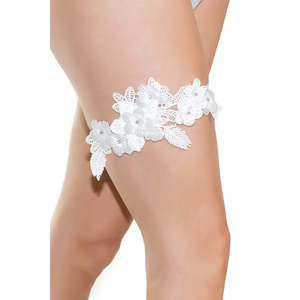 Coquette - Floral Applique Leg garter